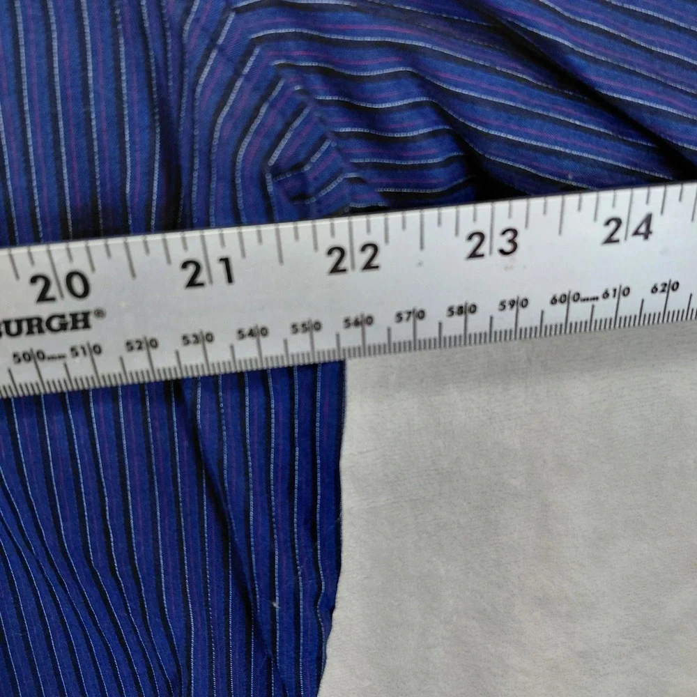 Banana Republic Mens XL Navy Blue Pinstripe Long Sleeve Button Down Shirt